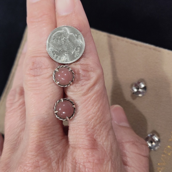 David Yurman Chatelaine Guava Quartz Stud Earrings - Picture 12 of 13